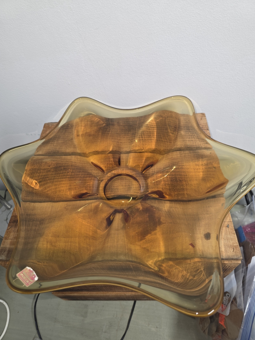 Vintage Epic Viking Amber 6 Petal Plate
